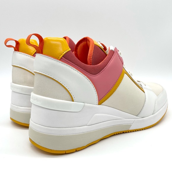 Michael Kors MK Georgie Wedge Platfrom Trainers - Picture 4 of 12